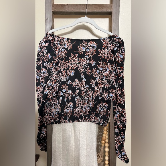 Free People printed Santiago Black Blouse - Picture 6 of 6